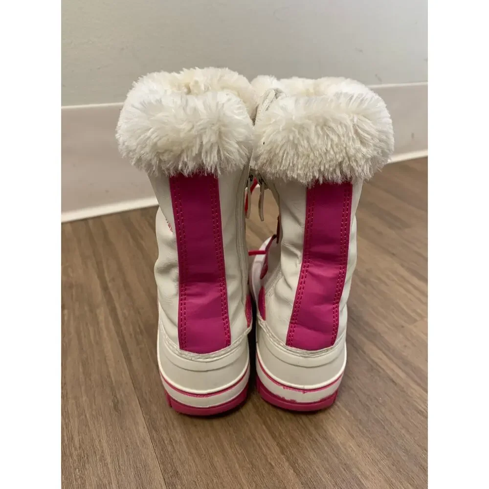 Girls Dream Pairs Pink Fuzzy Snow Boots Childrens Sz 10